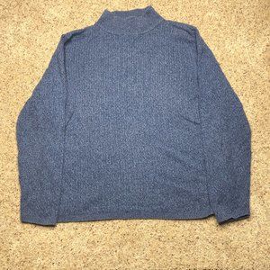Karen Scott Sweater Womens Extra Large Blue Cable Knit Long Sleeves Casual